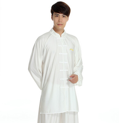 

Li Ning Taiji Мужчины и женщины боевые искусства практикующие униформы tai chi одежда фитнес аэробика утренние упражнения практикующие костюм костюм начальный уровень белый M