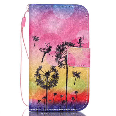 

Dragonfly Dandelion Design PU Leather Flip Cover Wallet Card Holder Case for SAMSUNG G530