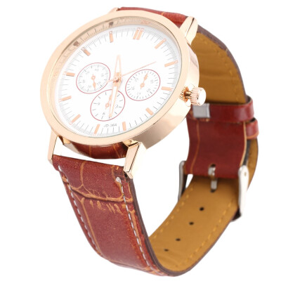 

Women's Classic Bamboo Line Strap Watch PU Leather Quartz Wrist Watch NEW