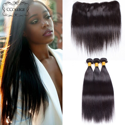 

Indian Virgin Hair With Frontal Best Human Hair Bundles With Frontal Indian Straight Hair With Frontal CCollege Hair Products