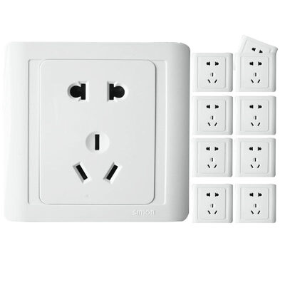 

[Jingdong supermarket] Simon Electric (simon) N51084 10A55 series of five-hole socket ten promotional package (elegant white)