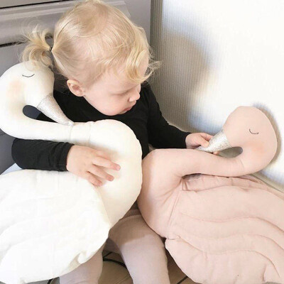 

MyMei Fashion Handmade Soft Velvet Kids Baby Princess Swan Stuffed Toys Pillow Toys Bedding Decor Home Decoration