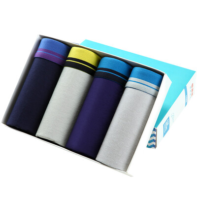 

【Jingdong Supermarket】 Hengyuanxiang modal underwear men's printing fashion waist tie pants mixed color 4 boxed 170/95
