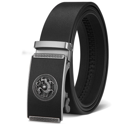 

Genius (TRIES) Men's Belt Automatic Buckle Dragon Belt AE1075-1 Black