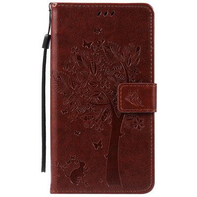 

Brown Tree Design Кожа PU флип крышки Кошелек Карты Держатель чехол для HTC 825