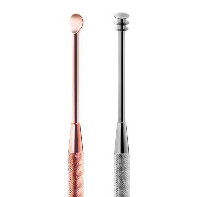 

Jingdong Supermarket] Carpenter Technology (Mr.Green) -2157CRG double-headed stainless steel digging ear spoon dig ear spoon ear pierced ear tools ear digging spoon silver + rose gold