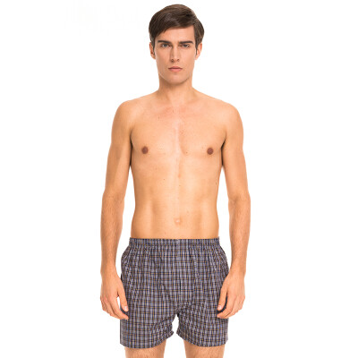 

Jingdong supermarket] three guns men's cotton Arrow pants cotton yarn-dyed home leisure men's shorts blue black strip