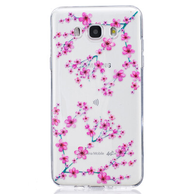 

Plum blossom Dress girl Pattern Soft Thin TPU Rubber Silicone Gel Case Cover for SAMSUNG Galaxy J7 2016J710
