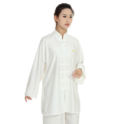 

Li Ning Taiji Men and women martial arts practicing uniforms tai chi clothing fitness aerobics morning exercises practicing suit suit entry level black M