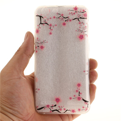 

Up and down plum blossom Pattern Soft Thin TPU Rubber Silicone Gel Case Cover for Lenovo Vibe K5