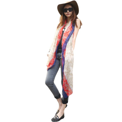 

【Jingdong Supermarket】 Meng Si Ke (MSEK) Ms. scarf Chinese wind blue and white porcelain warm scarf WWJ1431003 apricot