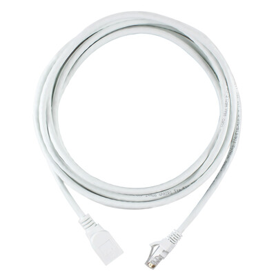

Haile HT-512-1M Six Category Cable Extension Cord Gigabit Broadband Network Extender Pure Copper Male Connection Cable 24AWG White 1m