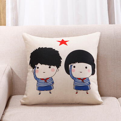

Italian arm pillow pillow imitation cotton and linen style office sofa cushions pillow car waist pillow cushion (including core) romantic puppy