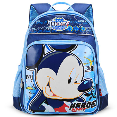 

Disney (Disney) Mickey children bag male 1 - 4 grade primary school student bag D12006A treasure blue