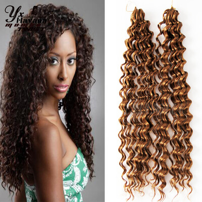 

2pcslot27 New Premium Deep Wave Synthetic Hair Extension Curly Synthetic Weave Jerry Curl Crochet Braid Freetress Deep Twist