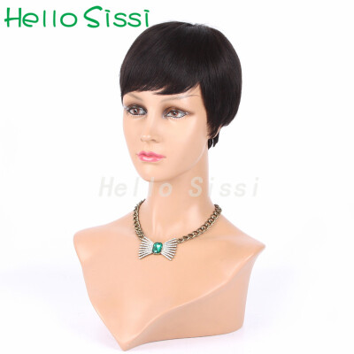 

New Arrival Short Human Hair Wigs Glueless Brazilian Remy Pixie Cut Full Lace Front Natural Wigs for Black Women