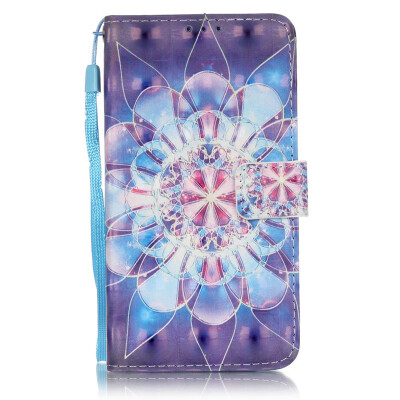 

Colourful Flower Design PU Leather Flip Cover Wallet Card Holder Case for LG K7