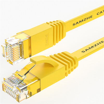 

Shanze (SAMZHE) SZ-603YL шесть категорий CAT6-типа Гигабитная плоская кабельная компьютерная сеть перемычка линейный кабель желтый 3 метра