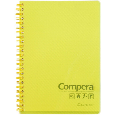 

COMIX) CPA5801 Compera double helix PP face / notepad A5 page 80 through yellow