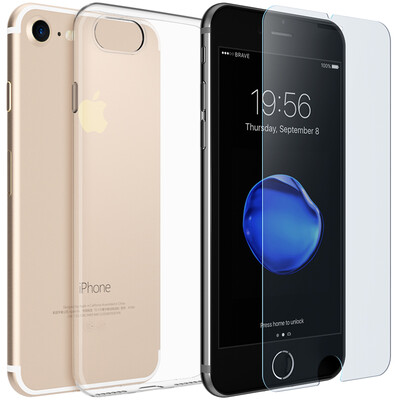 

ESK iPhone7 Apple, телефон оболочки стали пленка 7 + 0.15мм стеклянная пленка защитная втулка новая машина пакет свежие пакеты -JM186