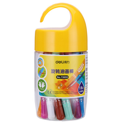 

Deli 7205 Water Soluble Washable 18 Color Rotary Oil Painting Bar Oil Painting Pen Bottles