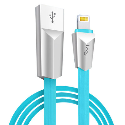 

I-mu Apple 6s 7 data cable phone charging cable zinc alloy 12 m sky blue support iphoneX 8 7P SE new ipad air mini pro