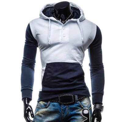 

Hot Sale Mens Sweatshirt Long Sleeved Cotton Casual Hoodies with Hat