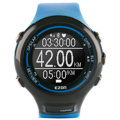 

Should be accurate EZON E1A14 outdoor sports watch gps Bluetooth smart running watch waterproof luminous men watch blue