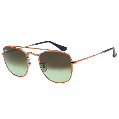 

Ray-Ban Ray Ban Sunglasses Men's and Women's Square Series Bronze Mirror Green Gradient Lens Mirror Sunglasses RB3557 9002A6 51mm