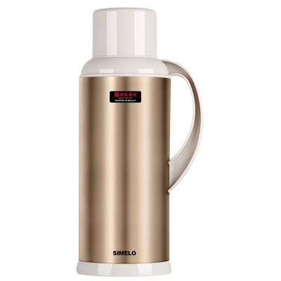 

Jingdong Supermarket] SIMELO impression Kyoto glass liner new Shanghai insulation pot warm pot kettle thermos bottle open bottle 2000ML (gold