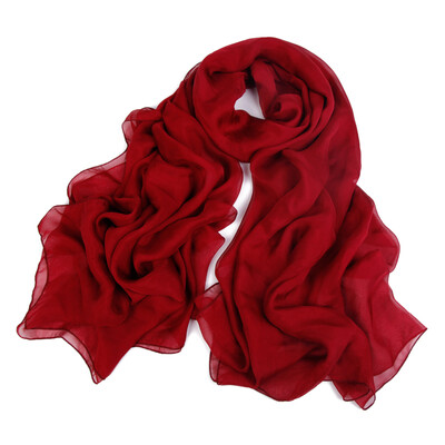 

[Jingdong supermarket] Shanghai story (STORY Of SHANGHAI) Rose red silk scarf long silk silk scarf female shawl