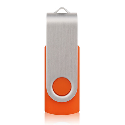 

Metal Swivel USB 20 Flash Drive Pen Drive 16GB 32GB 64GB Orange