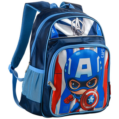 

Disney BA5023A Q Американский капитан Детская наплечная сумка Мужская / 1 класс - 3 класс Синий