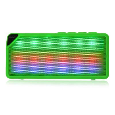 

X3S Mini Multi-Color Flash LED Light Wireless Bluetooth Speaker with Built-in Microphone Support USB AUX FM Radio TF Card