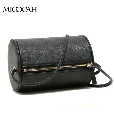 

Free Shipping Barrel-Shaped Fashion Women Messenger Bags High Quality Solid Color PU Leather Mini New Brand Women Bag