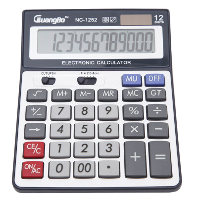 

GuangBo NC-1252 large-screen desktop calculator computer single install