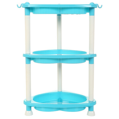 

Ailaiya multi-function triangular plastic bathroom kitchen multi-layer storage finishing rack type A three layers blue J1440