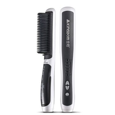

Gold KINGDOM KD-388 straight hair combs straight hair PTC thermostat hot hair white