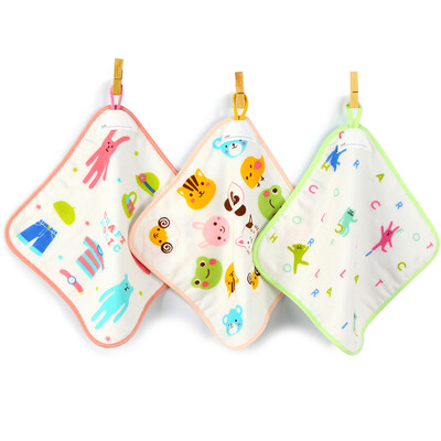 

Sanli cotton cartoon package small square 30 × 30cm with lanyard printing multi-purpose wipes mixed color 3