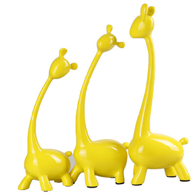 

Flowers set between the simple crafts Decoration home decorations living room entrance decoration pieces move new home gifts to send friends to send friends and honey three small deer deer home HS16J02R red