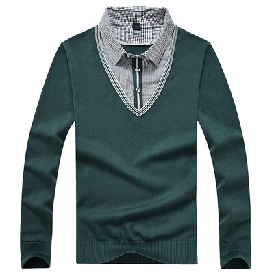 

Rondo Jeep RondoJIPU Свитер Мужская мода Fake Two Sweater Мужчины 16017L12001 Зеленый XL