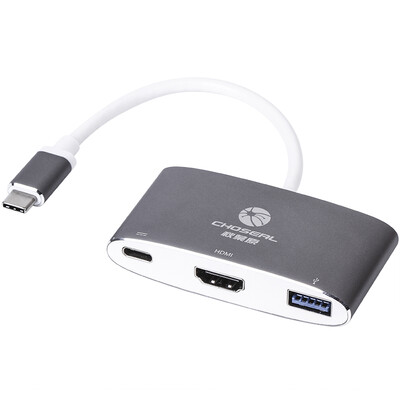 

Акихабара (CHOSEAL) QD6303 USBType-C включить USB3.0 Hub RJ45 Ethernet портов музыки, как телефон Apple Macbook многофункциональный конвертер (черный)