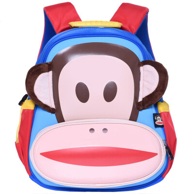 

Monkey (Paul Frank) kindergarten school bag small school children bag Korean version of the backpack child bag bag PKY2082A color blue