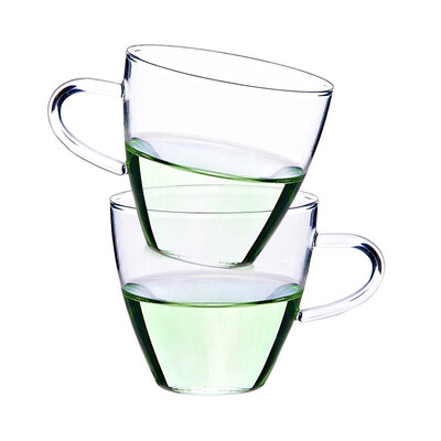 

Jingdong supermarket] heisou 150ml heat-resistant glass cups home office tea cups men and women tea tea cup (two loaded) KC-39