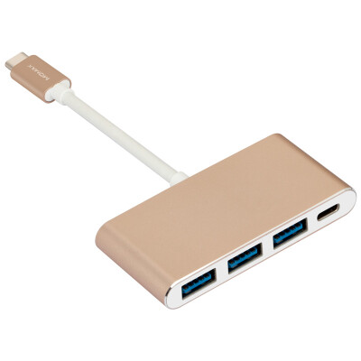 

MOMAX MOMAX Type-C multi-port converter Apple new MacBook expansion HUB adapter PD fast-charge type-C switch 3.0 + 3usb HUB splitter champagne gold