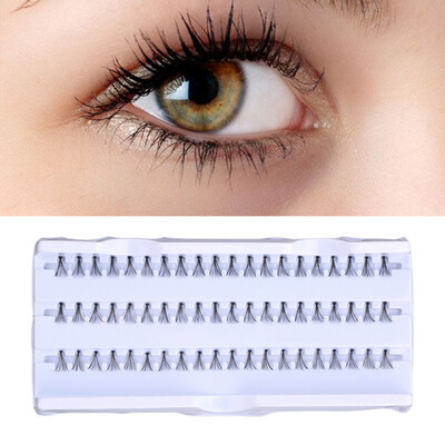 

60pcs 8mm Individual Black False Eyelash Cluster Lashes Extension Tool Black