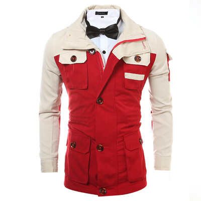 

Within Zipper Fight Color Multi-bag Mens Jacket Coat