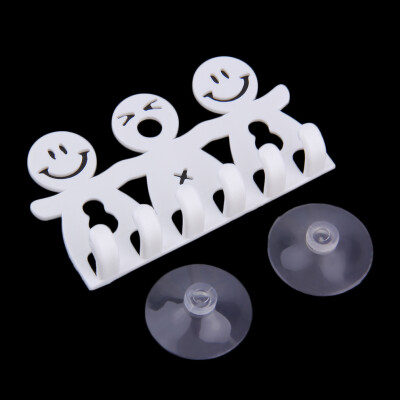 

1Pcs Smile Face Bathroom Kitchen Toothbrush Towel Holder Wall Sucker Hook