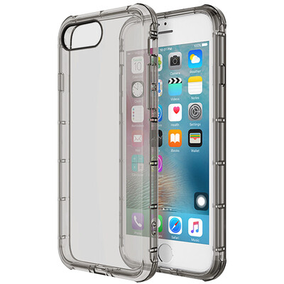 

YOMO Apple 8 / 7plus Phone Case iPhone8 / 7 Plus Корпус мобильного телефона с полировкой черного кольца Прозрачная выпадающая мягкая оболочка 5.5 дюймов - прозрачная черная