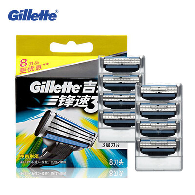 

Подлинная Gillette Mach 3 для Бритья Лезвия Для Мужчин Лезвия С 8 Лезвия